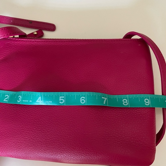 Talbots pink leather shoulder/crossbody bag - Picture 7 of 8